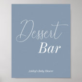 Dessert Bar Dusty Blue White Poster (Vorne)