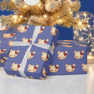 Dessert Bär Erdbeere Blaubeere Kawaii Niedlich Geschenkpapier