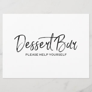 "Dessert Bar" Hochzeitszeichen Stilvolle Handsch Einladung
