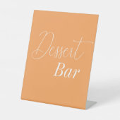 Dessert Bar Orange Wedding Brautparty Sockelschild (Vorderseite)