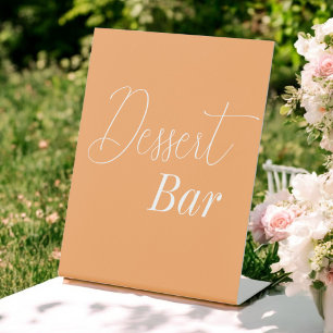 Dessert Bar Orange Wedding Brautparty Sockelschild