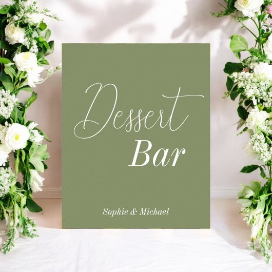 Dessert Bar Sage Green Baby Dusche Hochzeit Poster