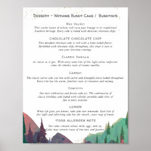 Dessert-Bar-Schild Hochzeitsposter Poster