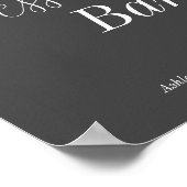 Dessert Bar Schwarz-weiß Wedding Poster (Ecke)