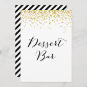 Dessert Bar Sign 12x18 Einladung (Vorne/Hinten)