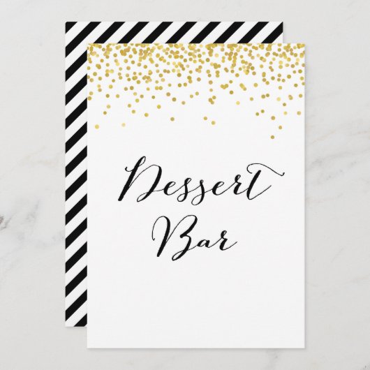 Dessert Bar Sign 12x18 Einladung (Vorne/Hinten)