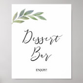 Dessert Bar Sign Olive Leaf Grüne Schild (Vorne)