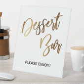 Dessert Bar Simple Gold Handwriting Typografie Sockelschild (In Situ)