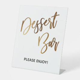 Dessert Bar Simple Gold Handwriting Typografie Sockelschild