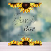Dessert Bar Sonnenblumen Hochzeit Brautparty Acrylschild (Neutral)
