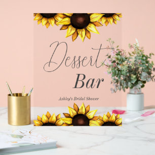 Dessert Bar Sonnenblumen Hochzeit Brautparty Acrylschild