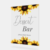 Dessert Bar Sonnenblumen Hochzeit Brautparty Acrylschild (Winkel)