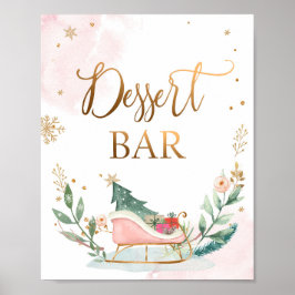 Dessert Bar Sweet Food Sleigh Girl Poster