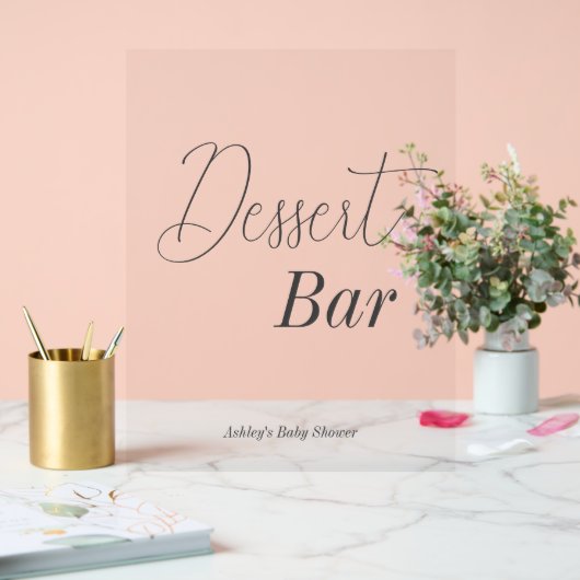 Dessert Bar Wedding Baby Dusche Acrylschild (Hochzeit)
