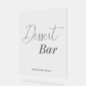 Dessert Bar Wedding Baby Dusche Acrylschild (Winkel)