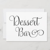 Dessert Bar Wedding Sign Einladung (Vorderseite)