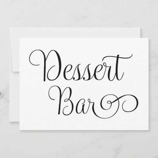 Dessert Bar Wedding Sign Einladung (Vorderseite)