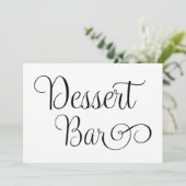 Dessert Bar Wedding Sign Einladung (Stehend Vorderseite)