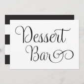 Dessert Bar Wedding Sign Einladung (Vorne/Hinten)