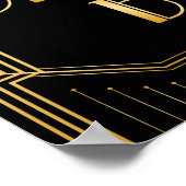 Dessert Bar Wedding Sign | Gatsby Art Deco Poster (Ecke)