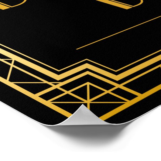 Dessert Bar Wedding Sign | Gatsby Art Deco Poster (Ecke)