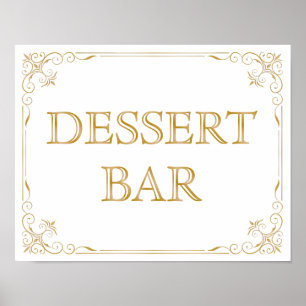 Dessert Bar Wedding Sign   Moderne Kalligrafie Poster