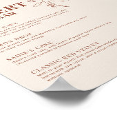Dessert Bar Wedding Sign Poster (Ecke)