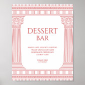 Dessert Bar Zeichen für Göttin Party Poster (Vorne)