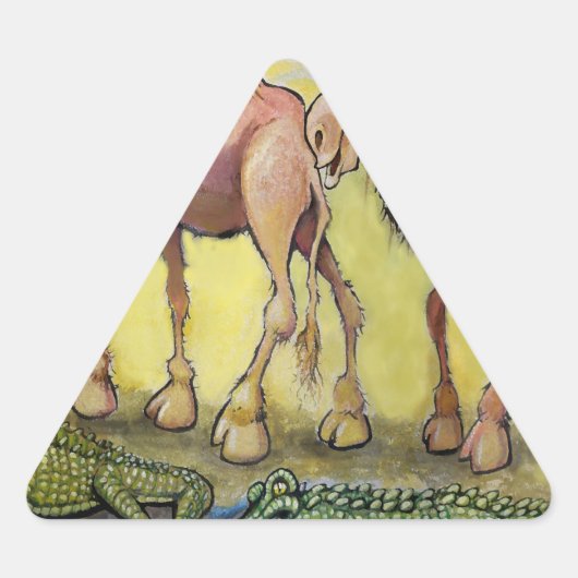 Dessert Beasts Dreieckiger Aufkleber (Vorderseite)