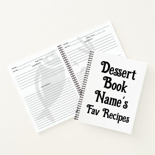 Dessert Book Favorite Rezept Collection Notebook Notizblock (Innenseite)