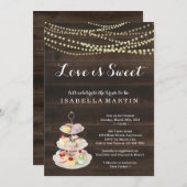 Dessert Bridal Dusche Einladung - Liebe ist süß (Vorne/Hinten)