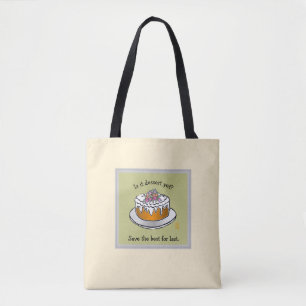 Dessert Cake Sturdy Brushed Polyester Shoulder Tasche