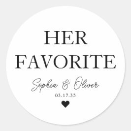 Dessert Candy Bar Herz Gastgeschenk Hochzeit Runder Aufkleber