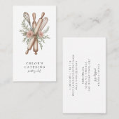 Dessert Caterer Konditorei Koch Blumenstrauß Visitenkarte (Vorne/Hinten)