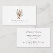 Dessert Caterer Watercolor Baker's Utensils Visitenkarte (Vorne/Hinten)