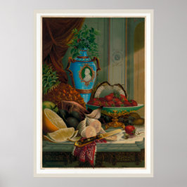 Dessert. Chromolithographien; Stillleben druckt 19 Poster