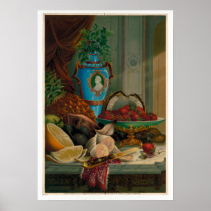 Dessert. Chromolithographien; Stillleben druckt 19 Poster