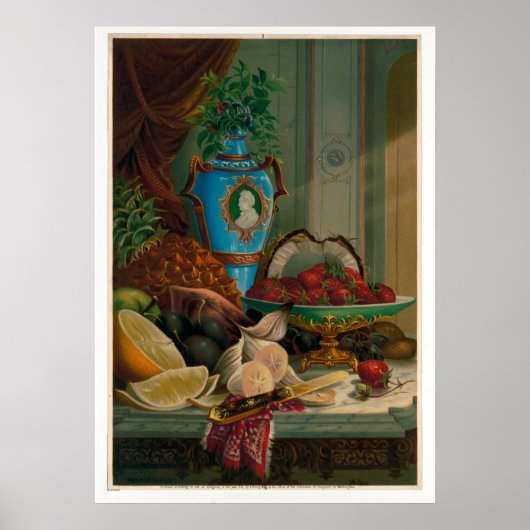 Dessert. Chromolithographien; Stillleben druckt 19 Poster (Vorne)