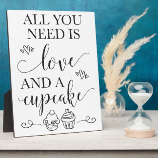 Dessert Cupcake Hochzeit mit Easel signieren Fotoplatte