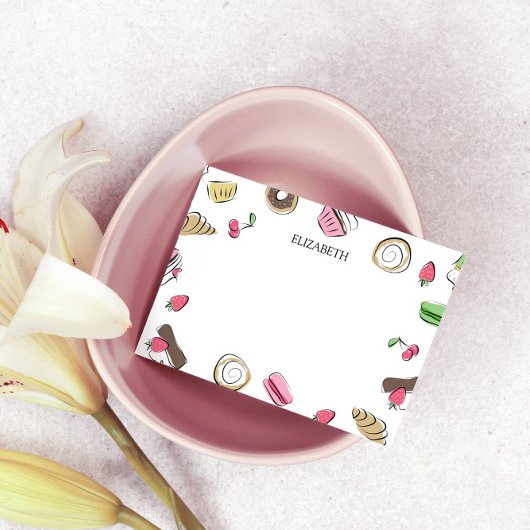 Dessert Doodles | INDIVIDUELLE NAME Post-it Klebezettel