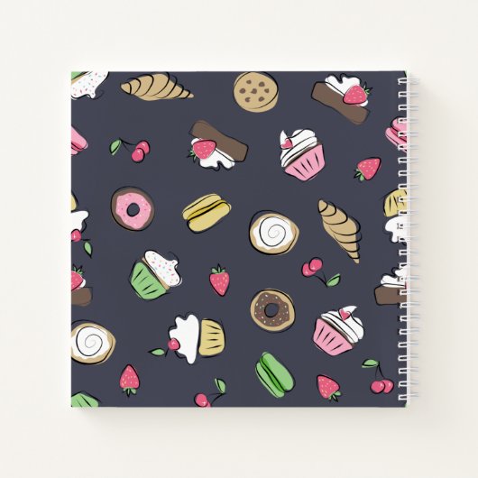 Dessert Doodles | Rezepte für Backwaren | Name Notizblock (Rückseite)