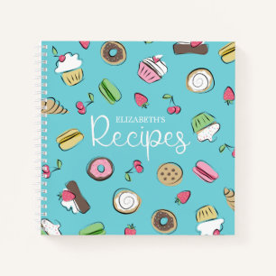 Dessert Doodles Rezepte für Backwaren Name Notizbuch