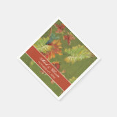 Dessert Empfang Napkins Herbst Fall Trauben Blätte Serviette (Ecke)