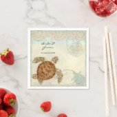 Dessert Empfang Napkins Sea Turtle Ocean Beach Serviette (Beispiel)