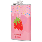 Dessert, Erdbeereis, Regenbogen-Sprinkles Flachmann (Links)