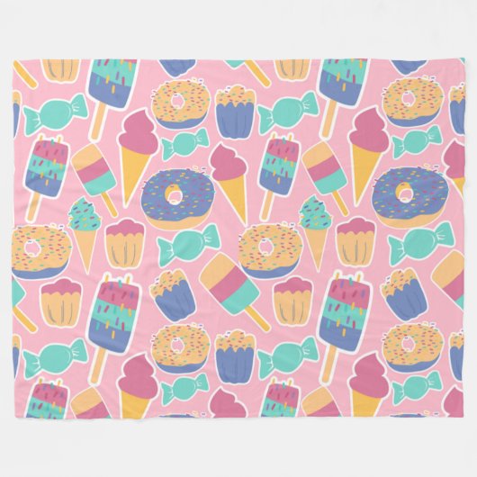 Dessert Fleece Blanket (Vorderseite (Horizontal))