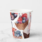 Dessert Geburtstag | Mehrfarbigkeit Pappbecher (Rückseite)