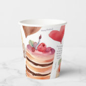 Dessert Geburtstag | Mehrfarbigkeit Pappbecher (Vorderseite)