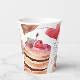 Dessert Geburtstag | Mehrfarbigkeit Pappbecher