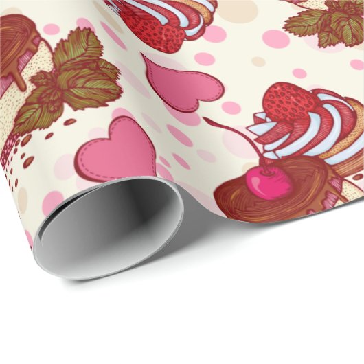 Dessert Geschenkpapier (Rolleneckpunkt)